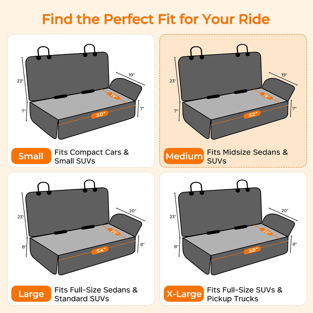 URPOWER seat cover with belt openings for child seats and easy access.