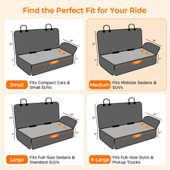URPOWER seat cover with belt openings for child seats and easy access.
