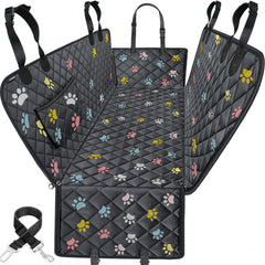 URPOWER dog seat cover hammock with side flaps protects backseat from scratches and mud.