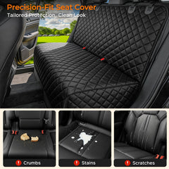 URPOWER dog seat cover with non-slip backing stays in place during drive.