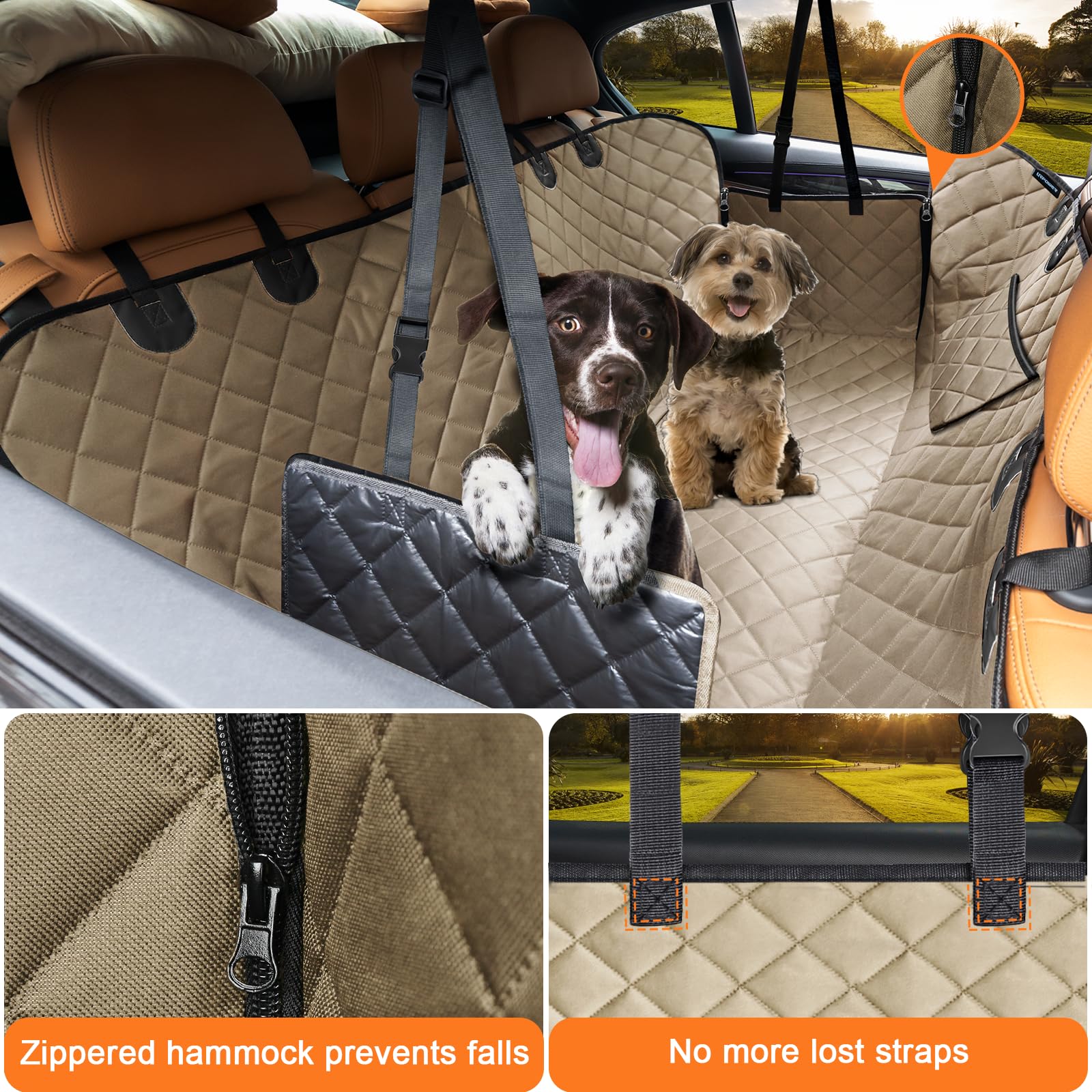 URPOWER side flaps assist elderly dogs entering and exiting the car