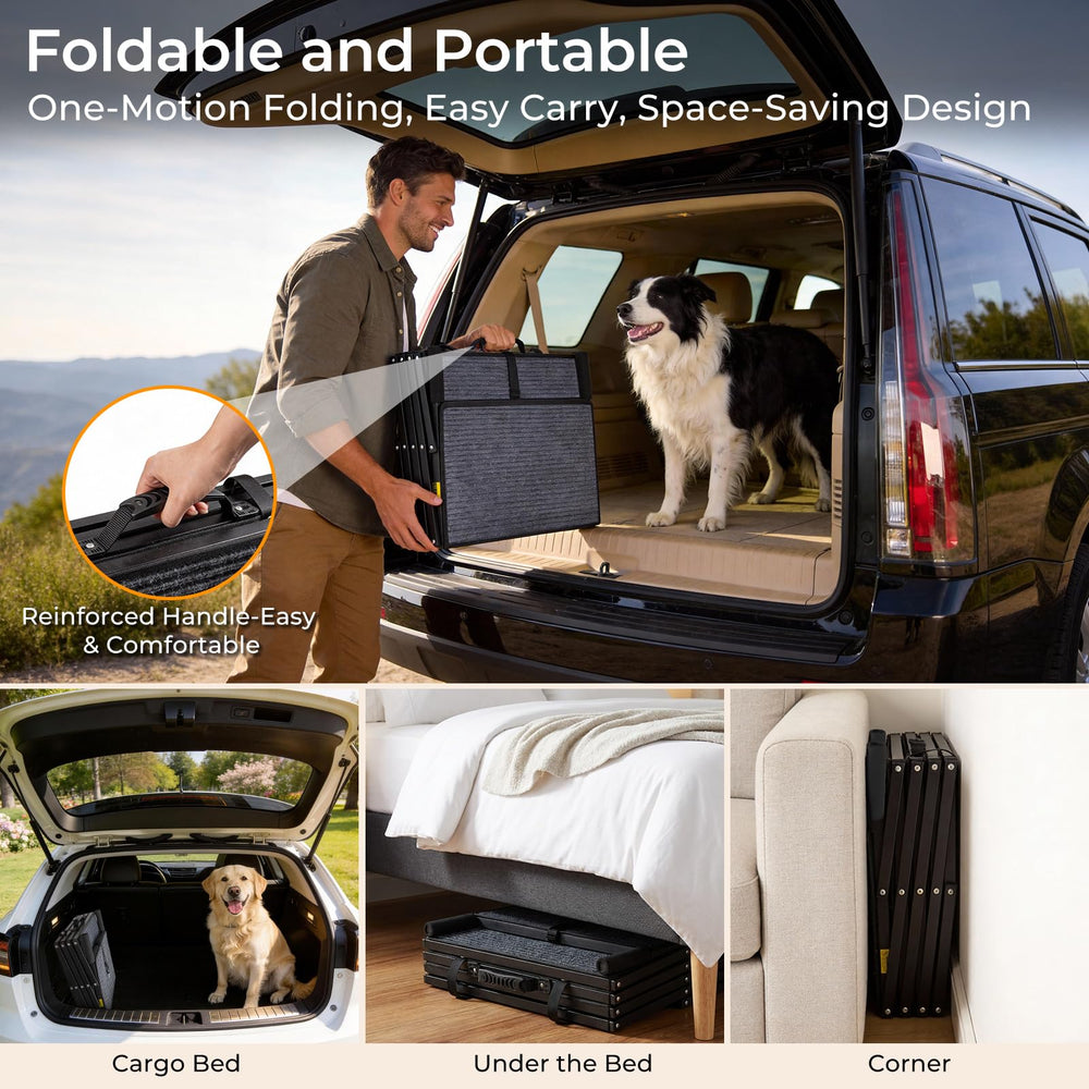 URPOWER dog stairs ideal for easy access in SUVs and trucks