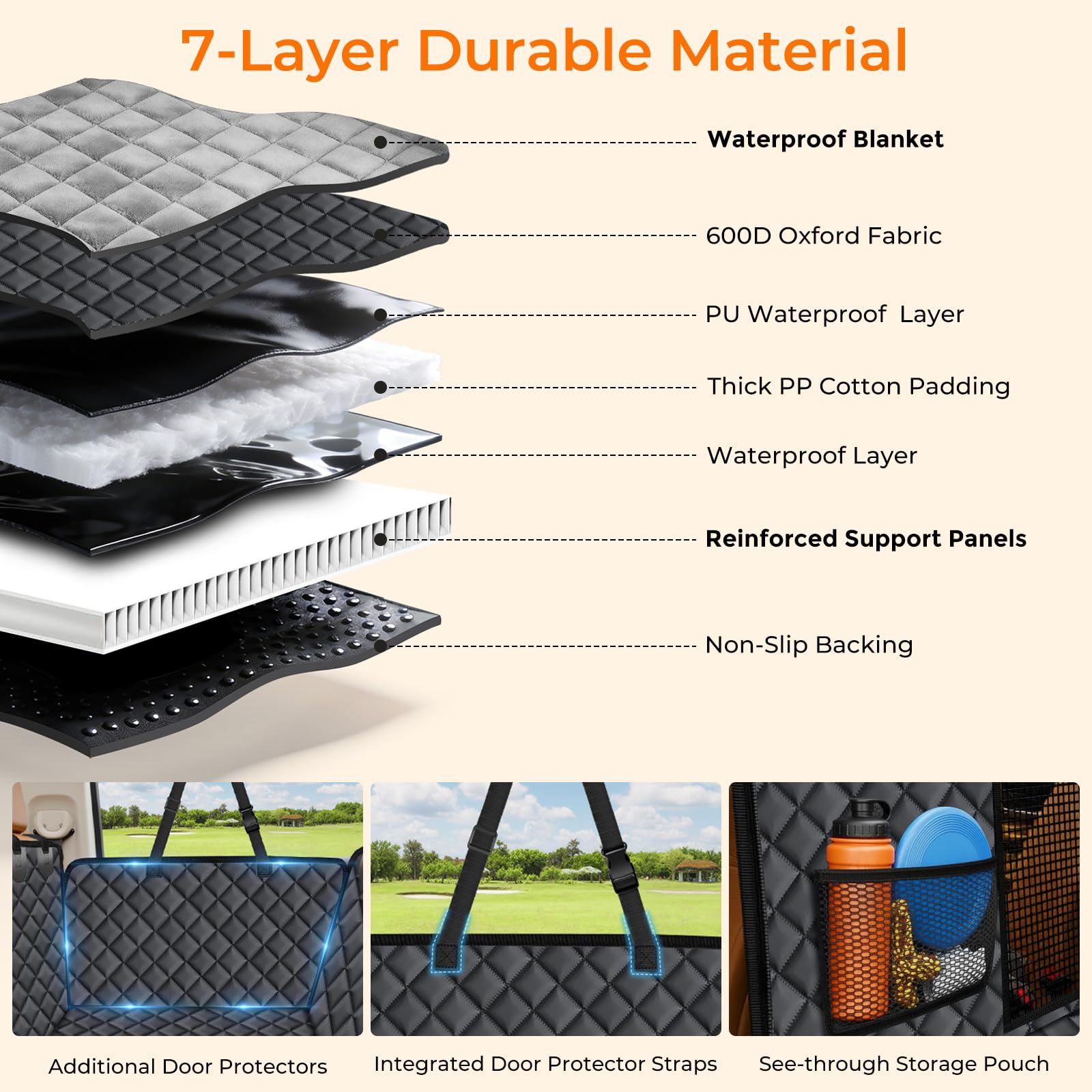 URPOWER adjustable straps ensure a snug fit in sedans and SUVs