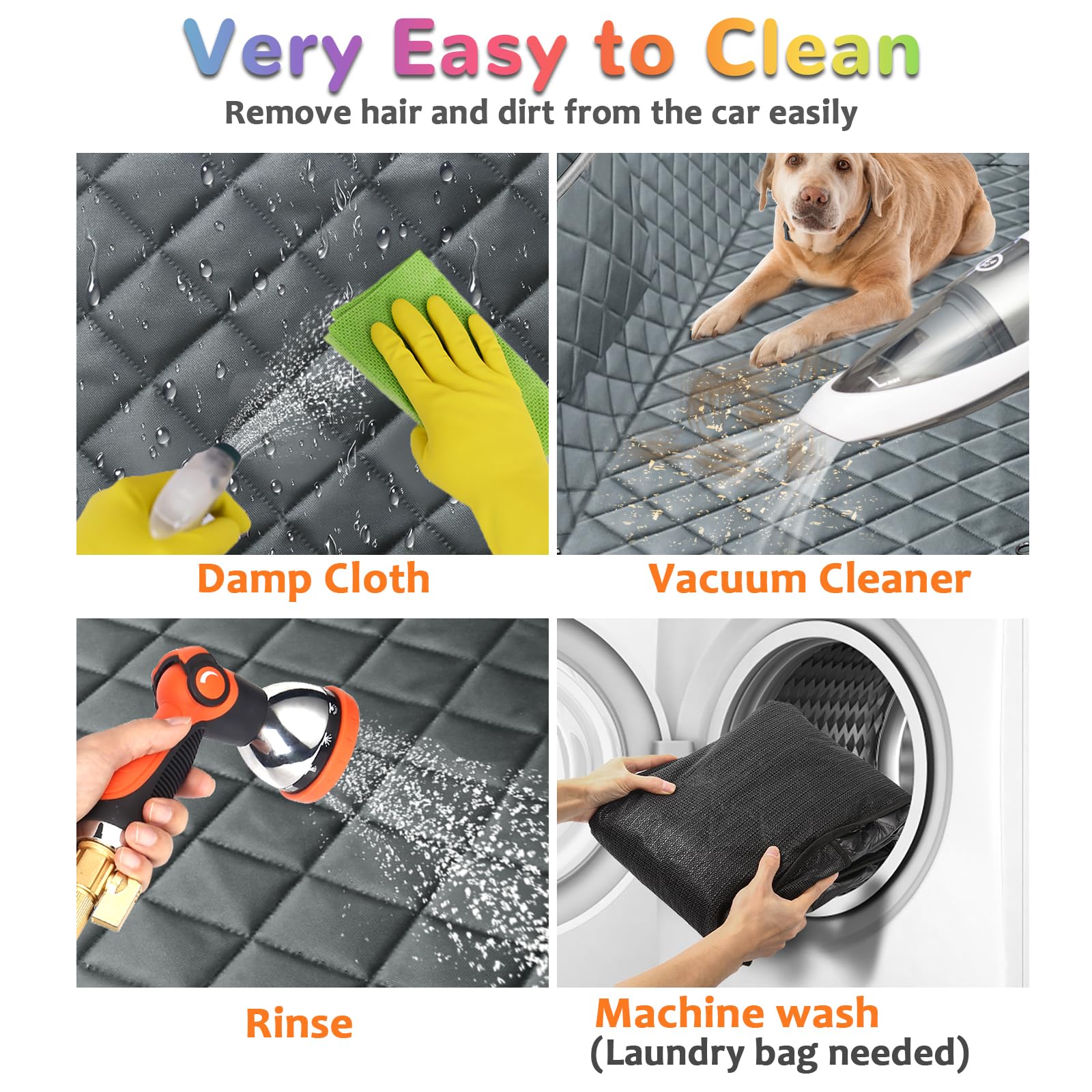 URPOWER easy install and simple cleaning dog seat cover