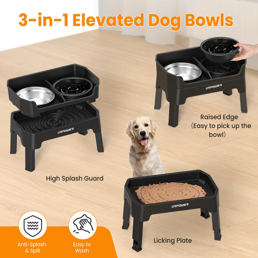 URPOWER four-height adjustable stand suits puppies to seniors.
