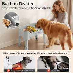 URPOWER four-level height adjustable stand grows with your dog