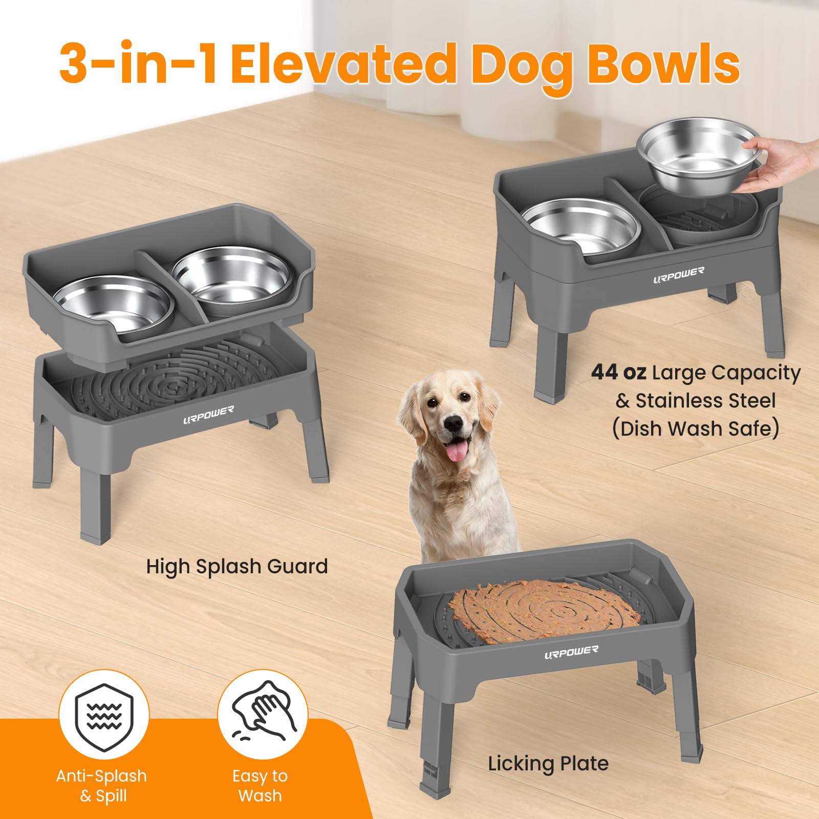 URPOWER licking plate slow feeder promotes mindful eating and digestion