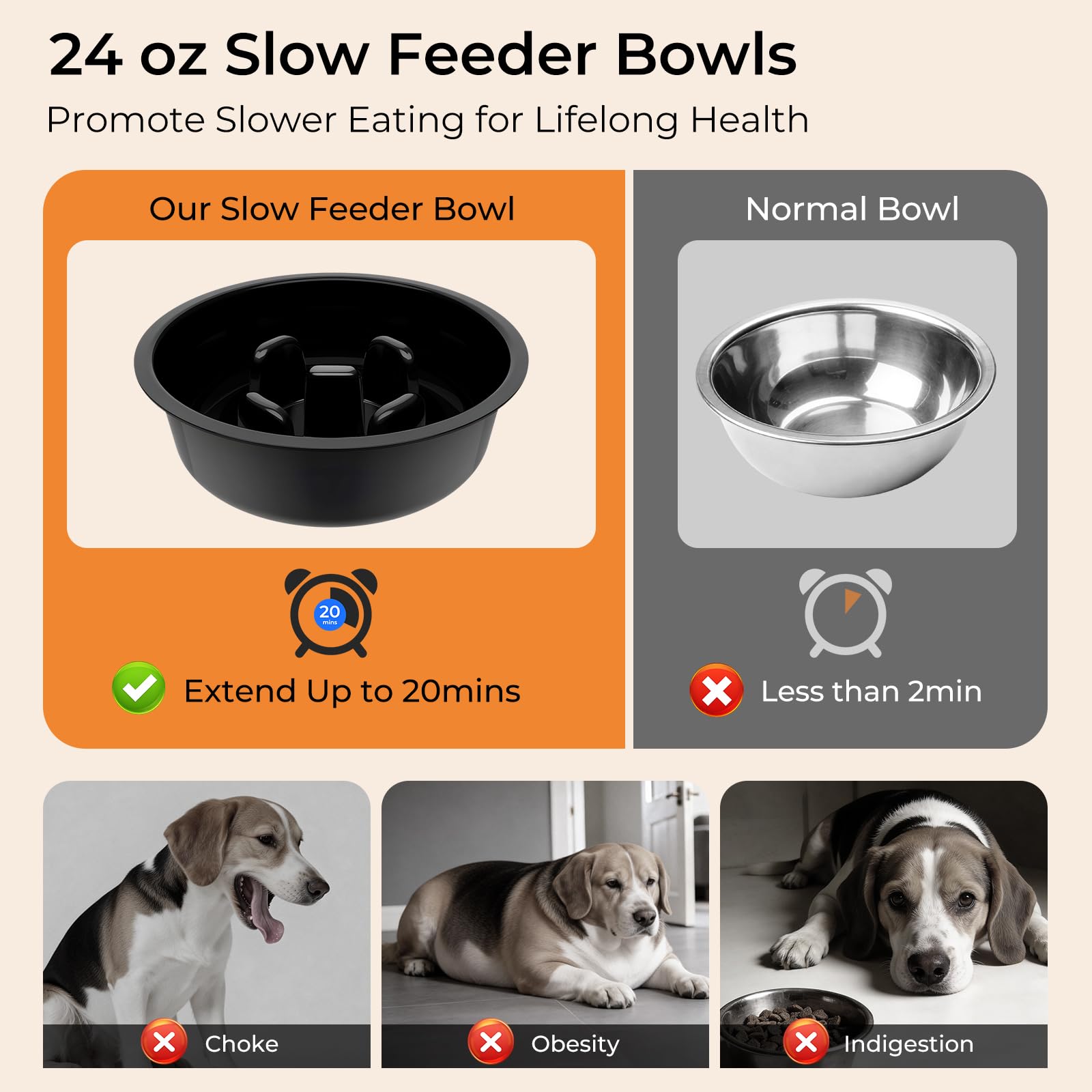 URPOWER raised edges prevent spills and keep feeding area clean.