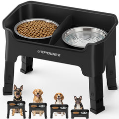 URPOWER mess-proof elevated dog bowls on assembly for clean feeding setup