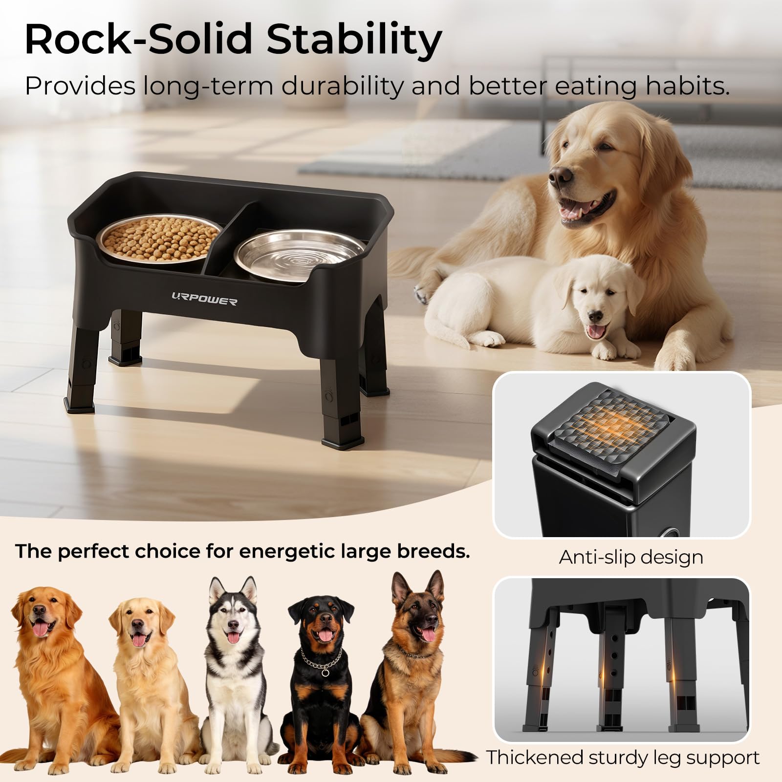 URPOWER one-piece foldable stand for portable feeding solution