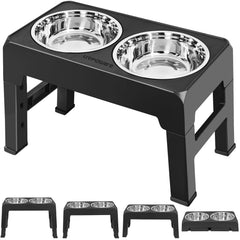 URPOWER raised dog bowls stand with adjustable height for comfortable feeding.