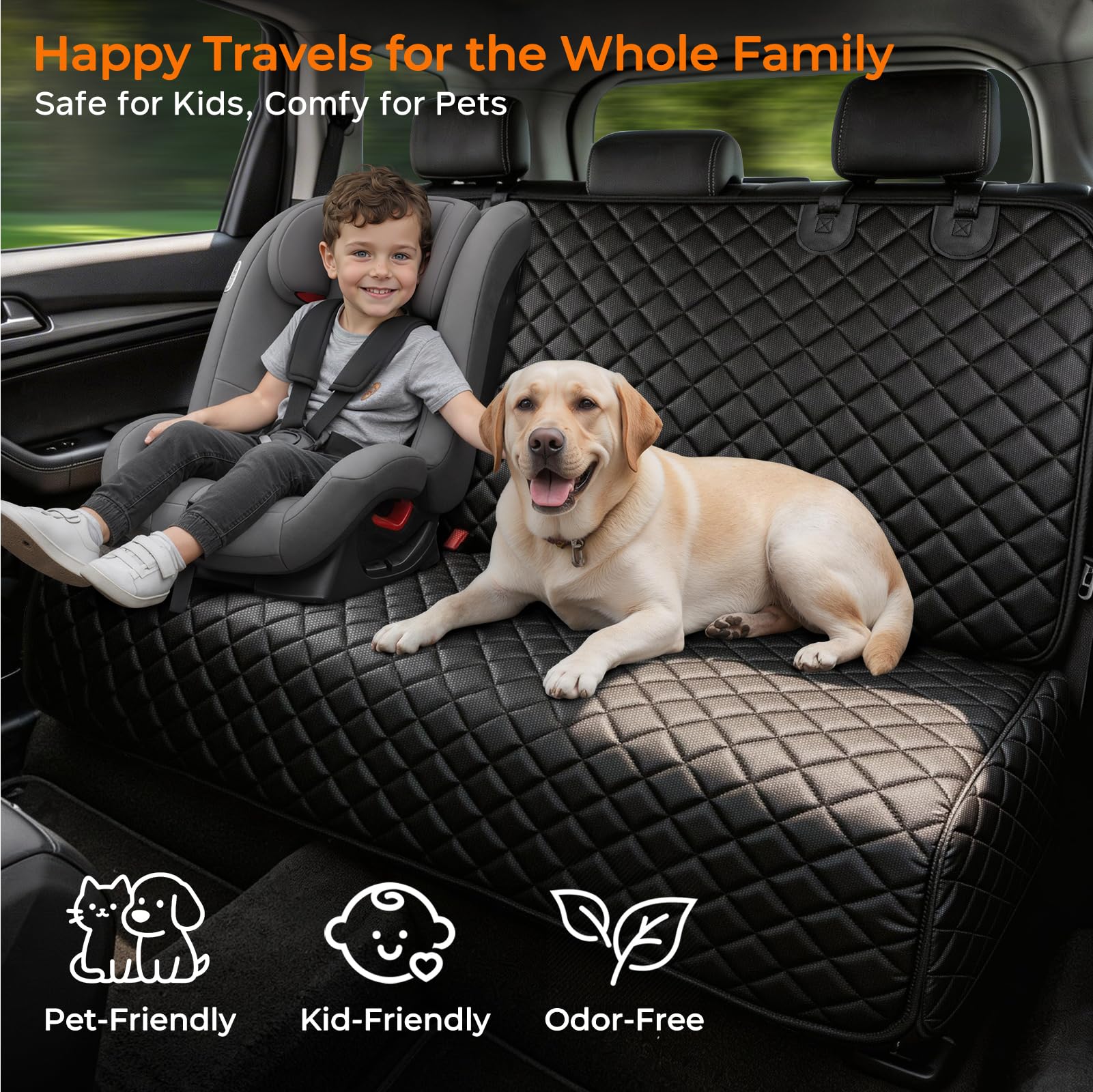 URPOWER road-trip dog travel protector ready for adventures and easy cleanup.