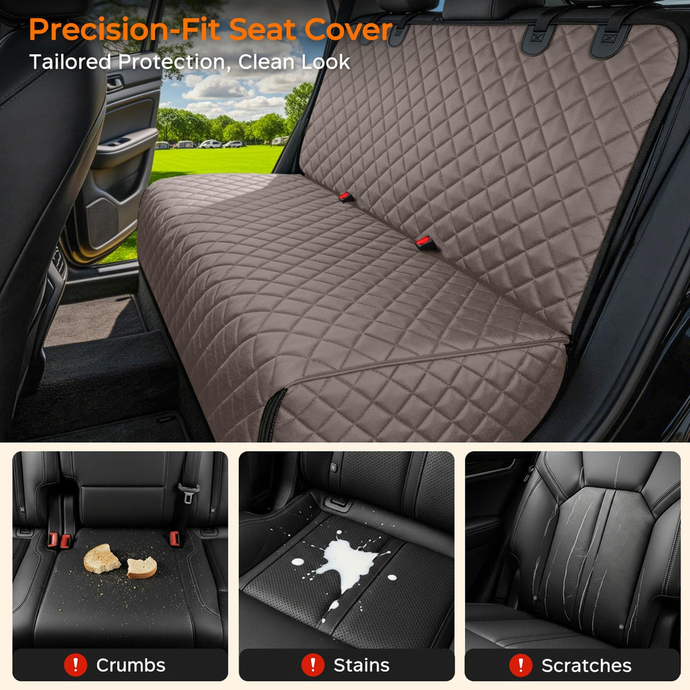 URPOWER seat protector resists paw prints, hair, mud and scratches on upholstery.