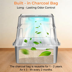 URPOWER deodorizing compartment with bamboo charcoal bags reduces odors