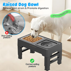 URPOWER stainless steel food bowl is durable and dishwasher-safe.