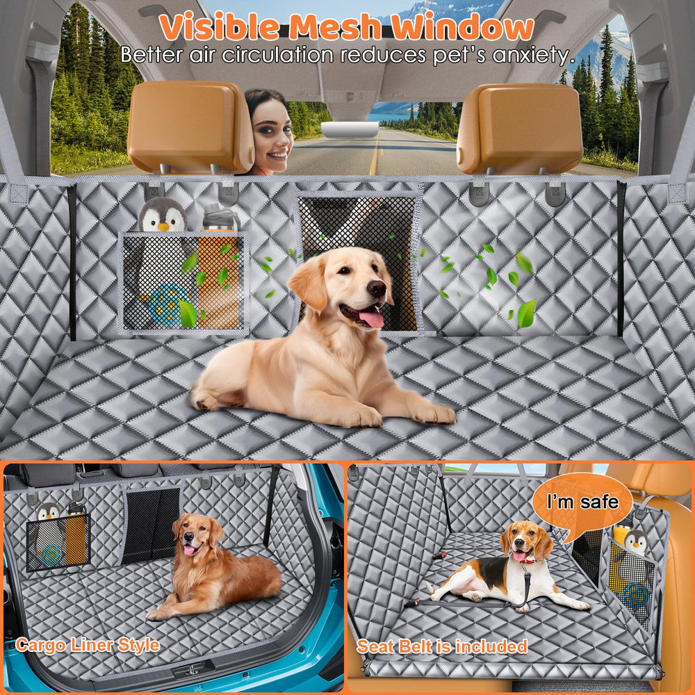 URPOWER XL dog hammock protecting seats and doors from dirt and hair during travel
