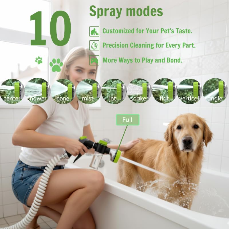 Urstand adjustable water pressure nozzle adapts to pets and tasks.