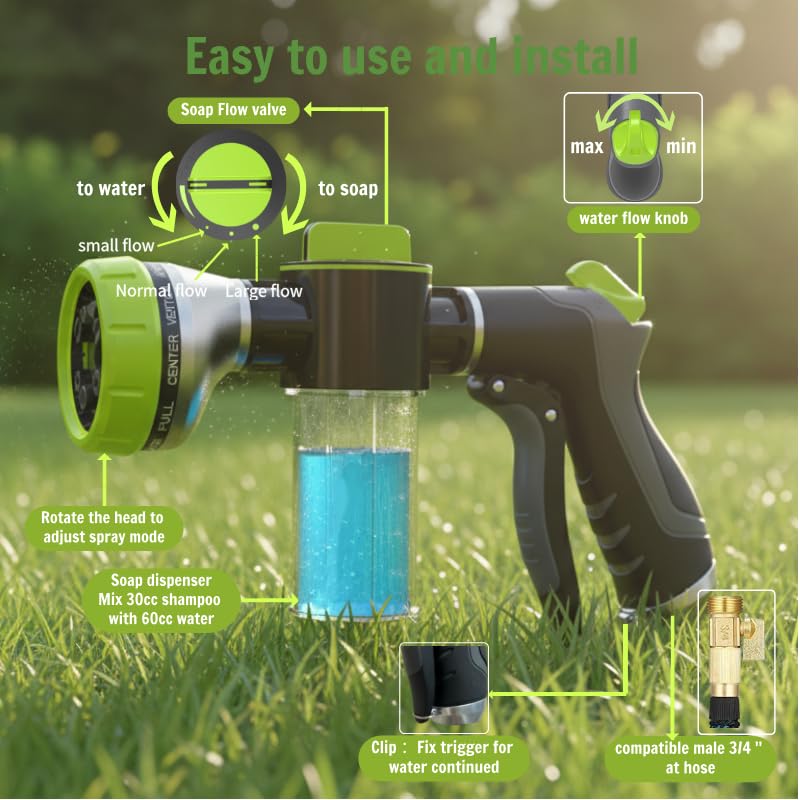 Urstand foam mode with soap switch for gentle cleansing.