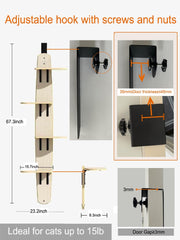 URZCT door hanging cat shelf with soft mat for cozy perches