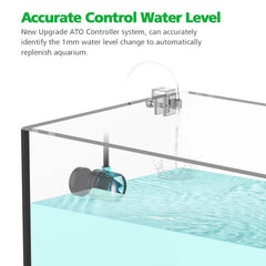 Useek ATO kit image demonstrates simple rimmed or rimless aquarium integration