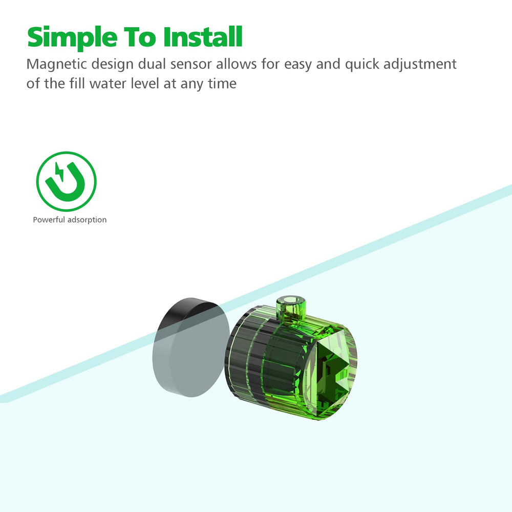 Useek compact ATO module helps conserve space in the sump area.