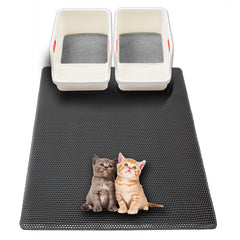 USHARP XL cat litter mat front view shows large size and litter trapping capability.