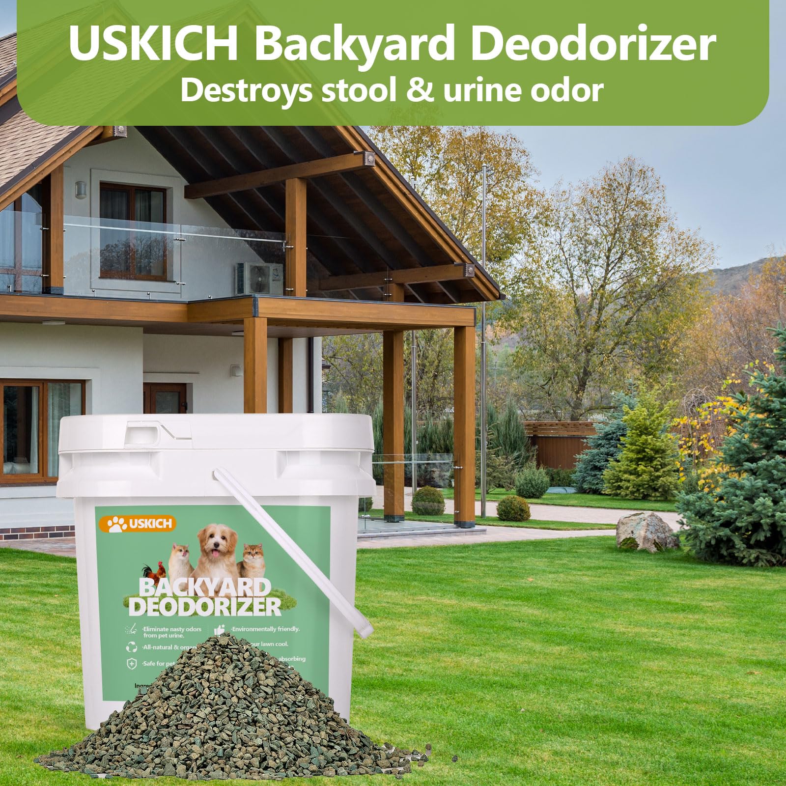 USKICH Backyard Deodorizer regenerates with sun exposure to extend use