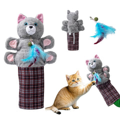 Usmfuie cat wrestling glove with bell enables engaging play and exercise.