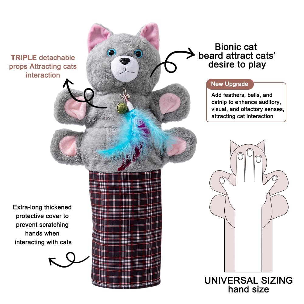 Usmfuie cat wrestling glove durable materials withstand energetic sessions.