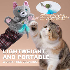 Usmfuie cat wrestling glove interactive play enhances bonding during indoor fun.