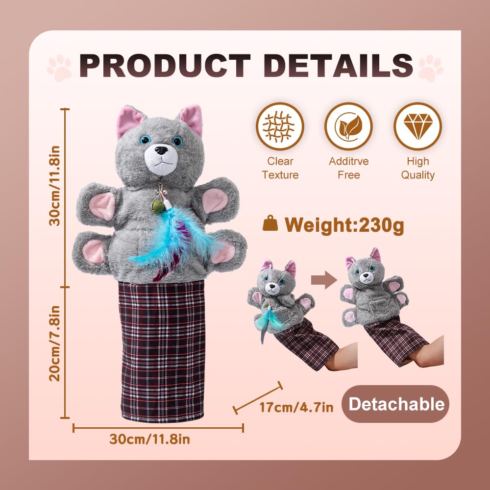 Usmfuie cat wrestling glove safe design supports gentle, supervised pet play.
