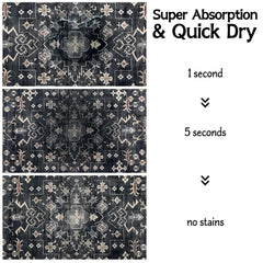Usnfhcaw pet food mat provides waterproof floor protection under feeders.