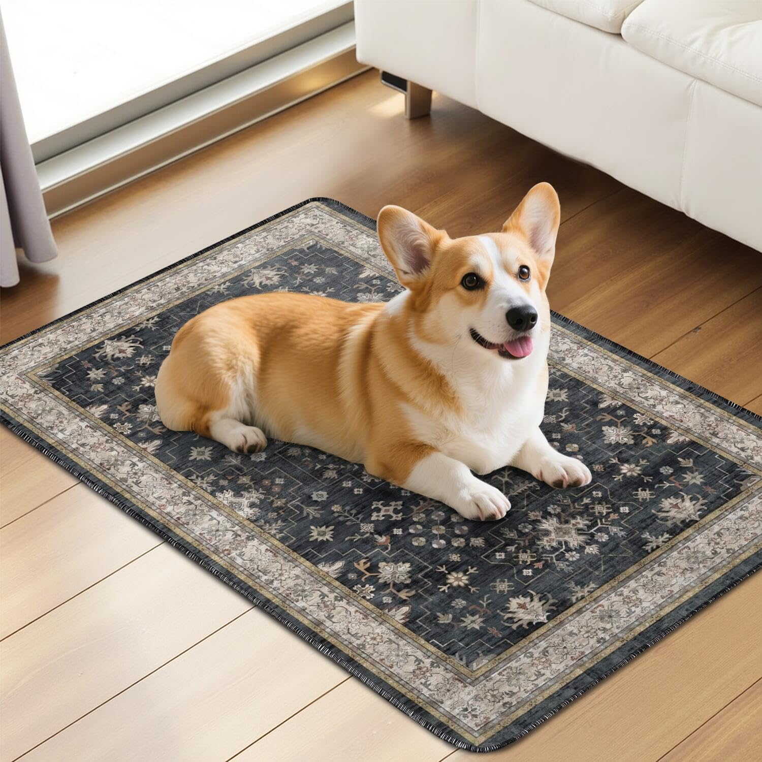 Usnfhcaw washable dog pads show waterproof backing protecting floors.