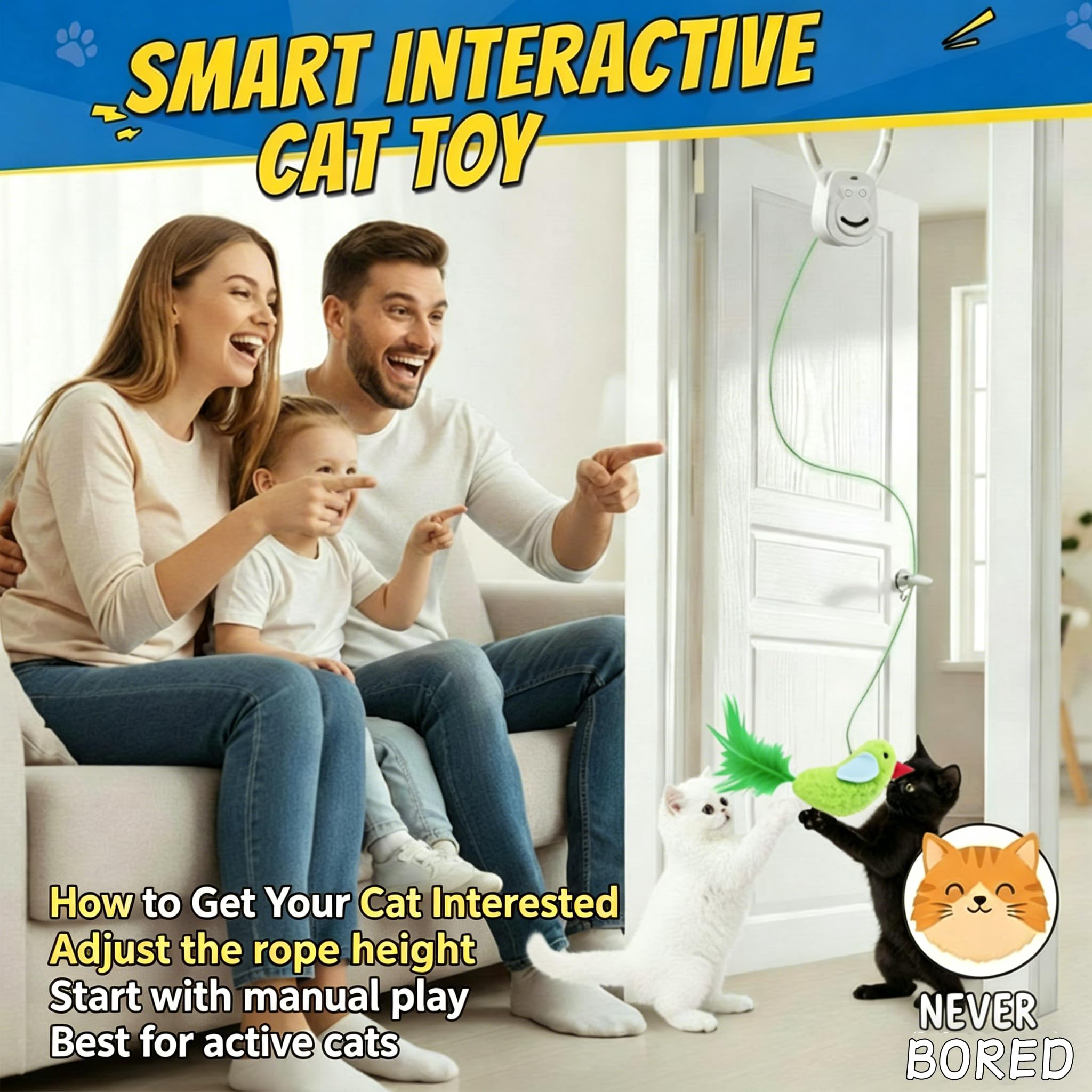 Usydjrn multi-cat homes benefit from shared, engaging play.