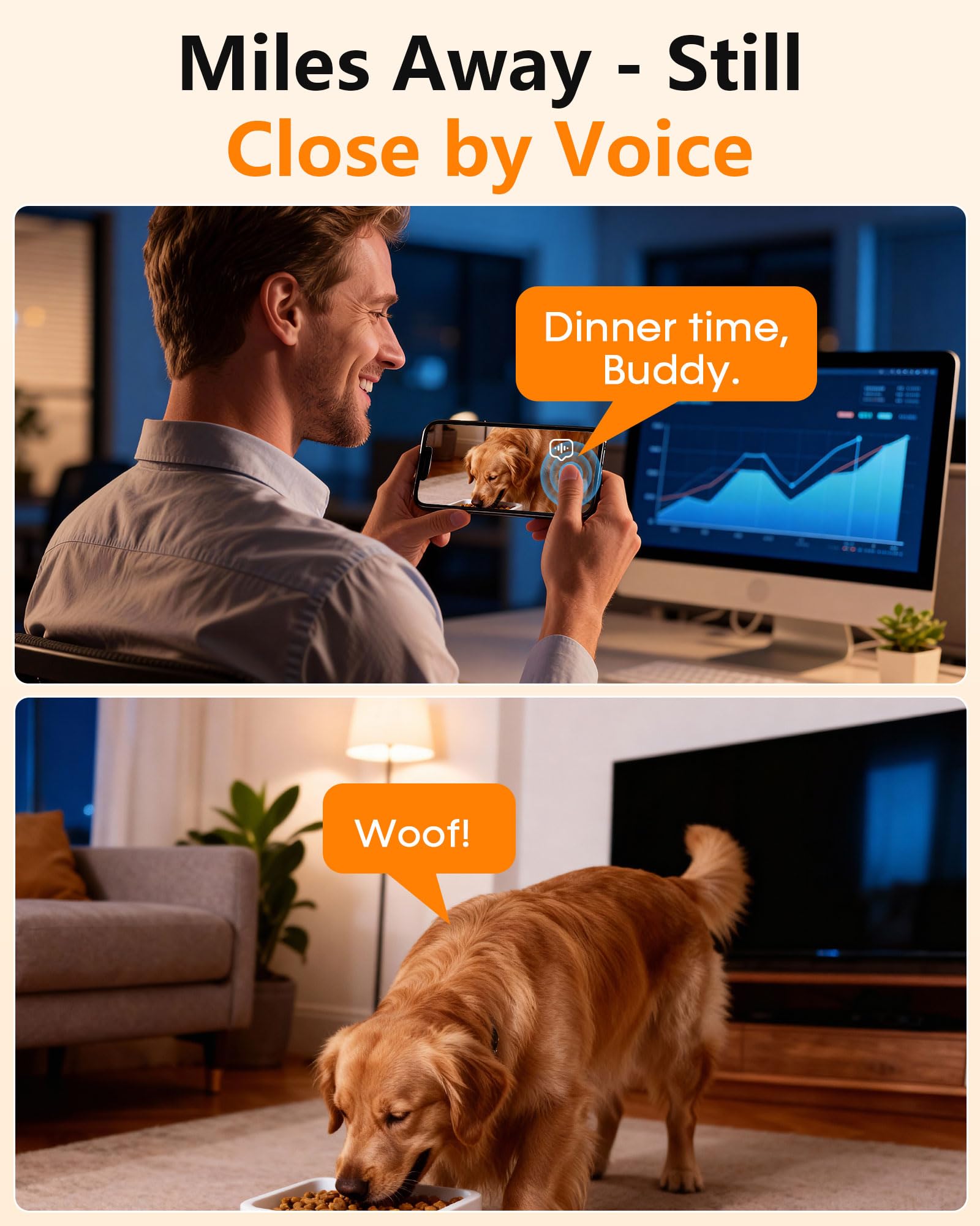 UTCG large breed feeder camera live view for real-time pet monitoring and talk