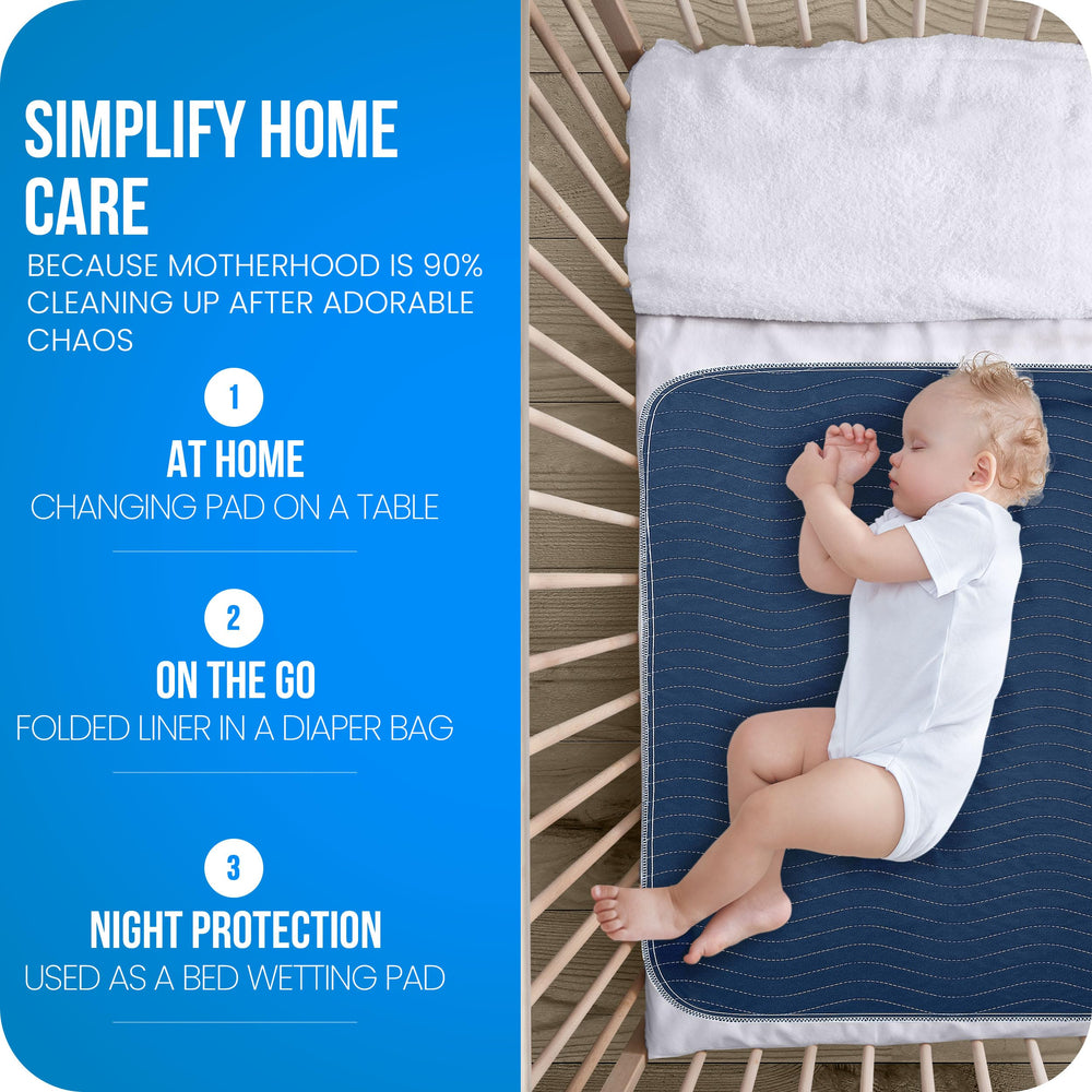 Reusable bed pad ideal for pet training and kids care.