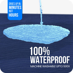 Waterproof bed pad protects mattresses and sofas from accidents.