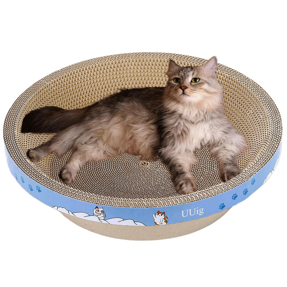 UUig cat-scratcher-round-bowl-bed offers a cozy lounging space for claws and naps.