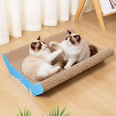UUig cat scratcher cardboard bed front view for scratching and lounging.