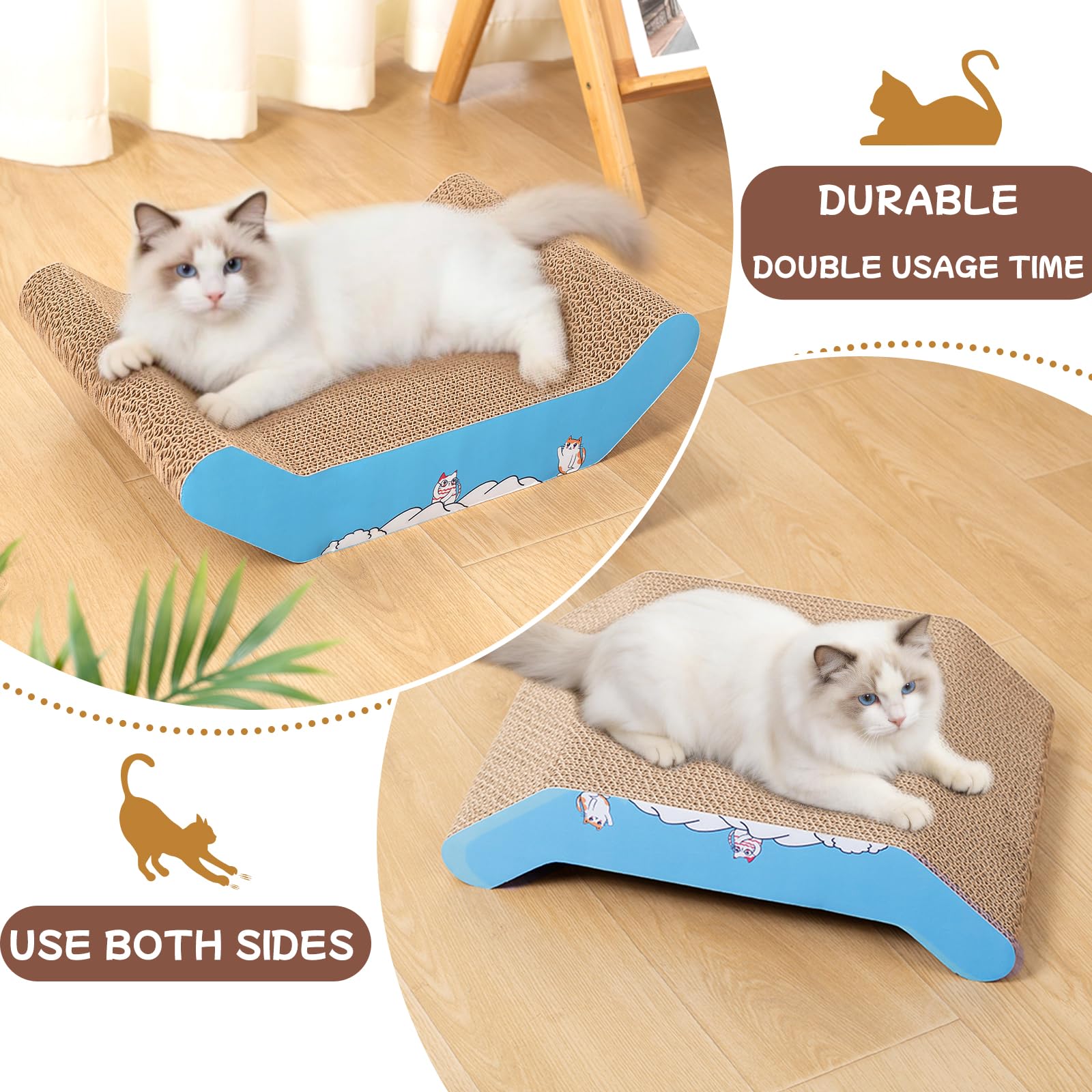 UUig curved bed design offers ergonomic support for cats.