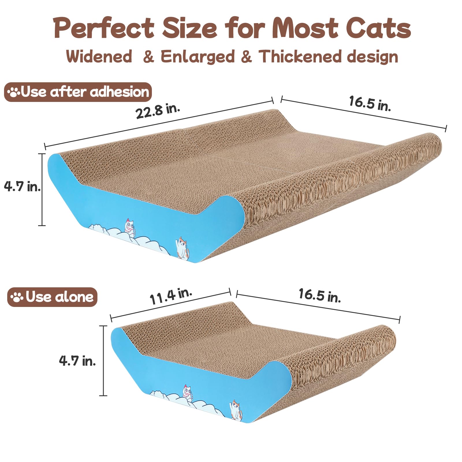 UUig multi-cat use shows shared scratching area in home.