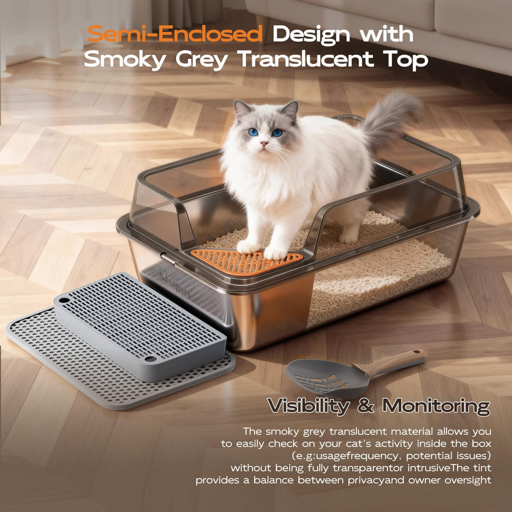Uupin XL non-slip pads keep the litter box stable.