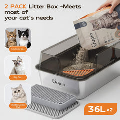 Uupin XL stainless-steel base for durable, hygienic cleaning.