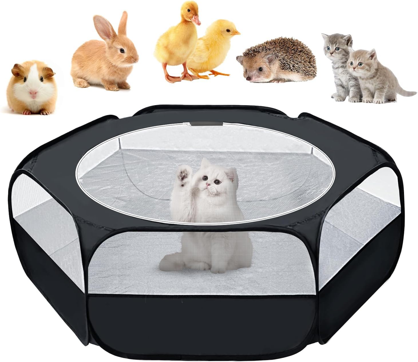 UWE small animal playpen with cover top offers safe indoor play and easy access.
