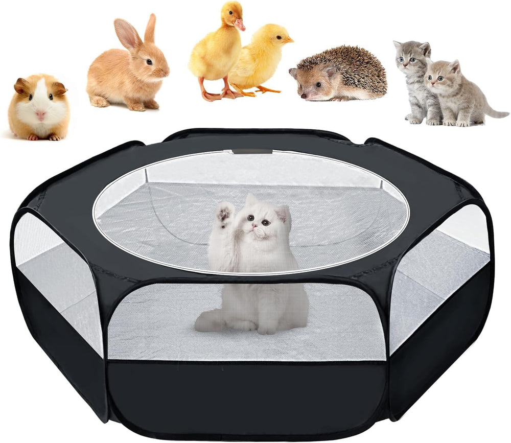 UWE small animal playpen with cover top offers safe indoor play and easy access.