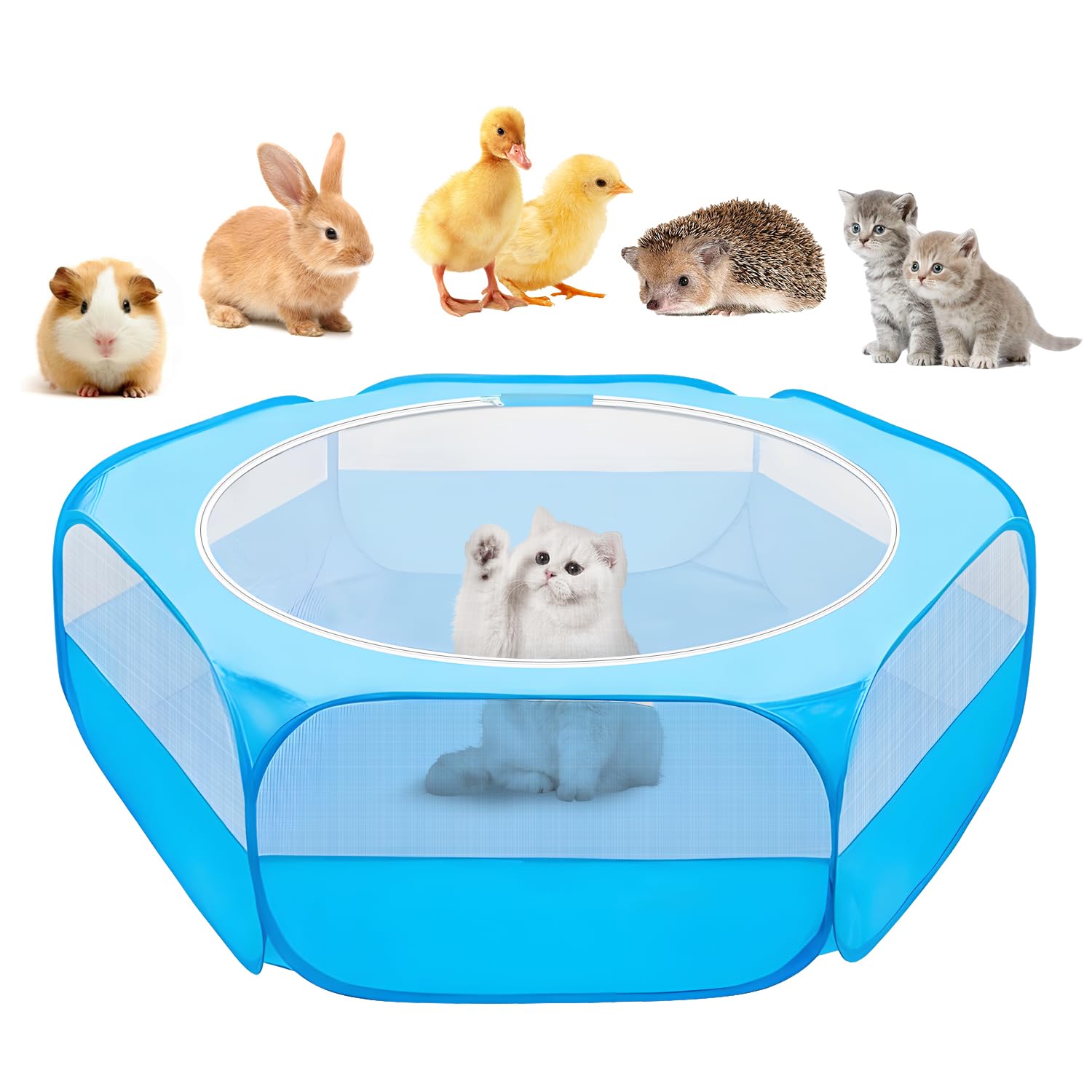 UWE small animal playpen with cover top provides secure indoor and outdoor space