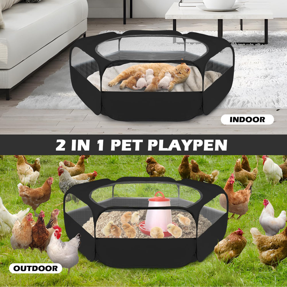 UWE small animal playpen in waterproof fabric keeps habitat clean and dry.