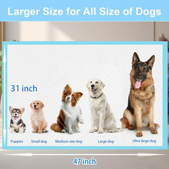UYDJKLS extra-large training pads suited for multiple pets.