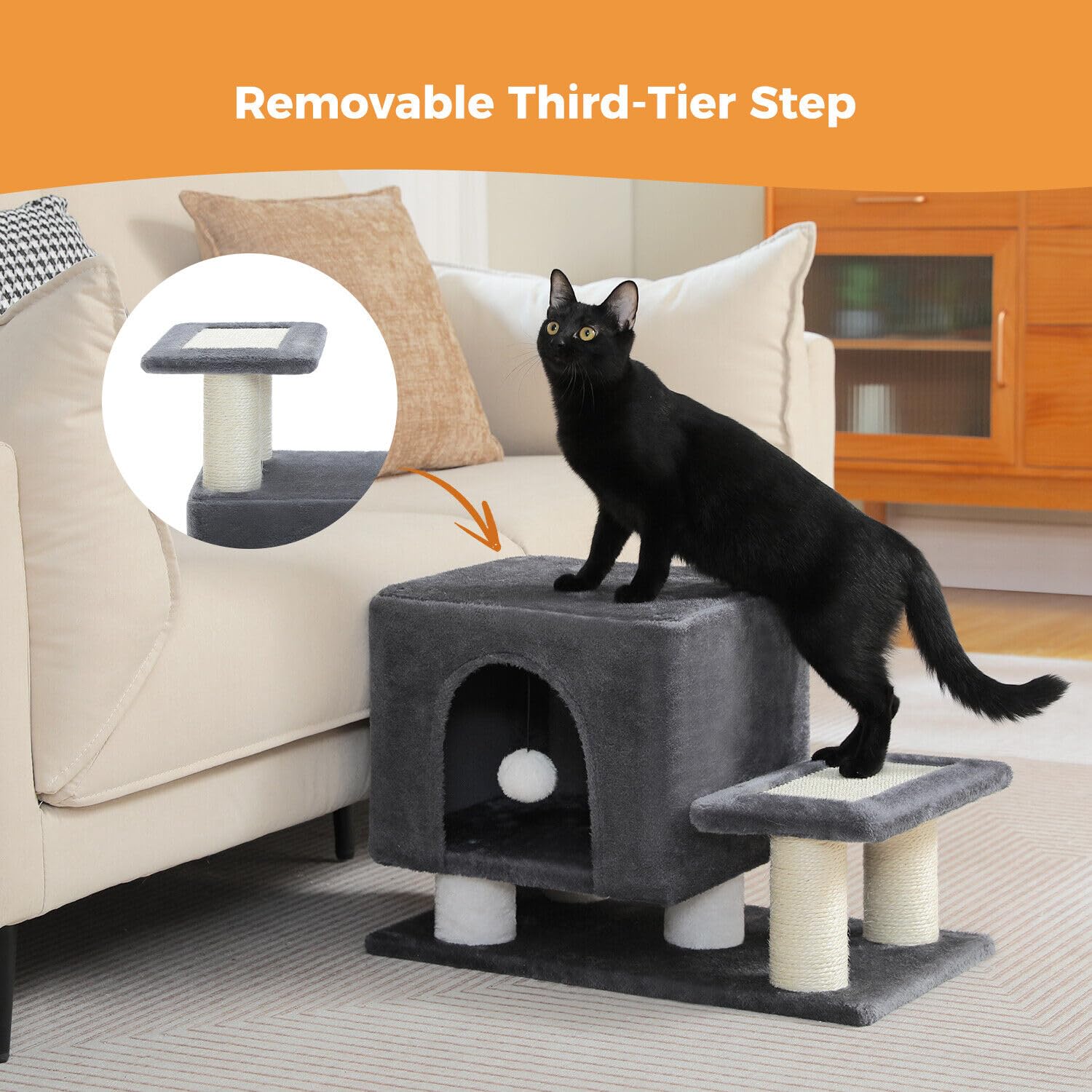 UYMI 3-in-1 detachable third step for height customization.