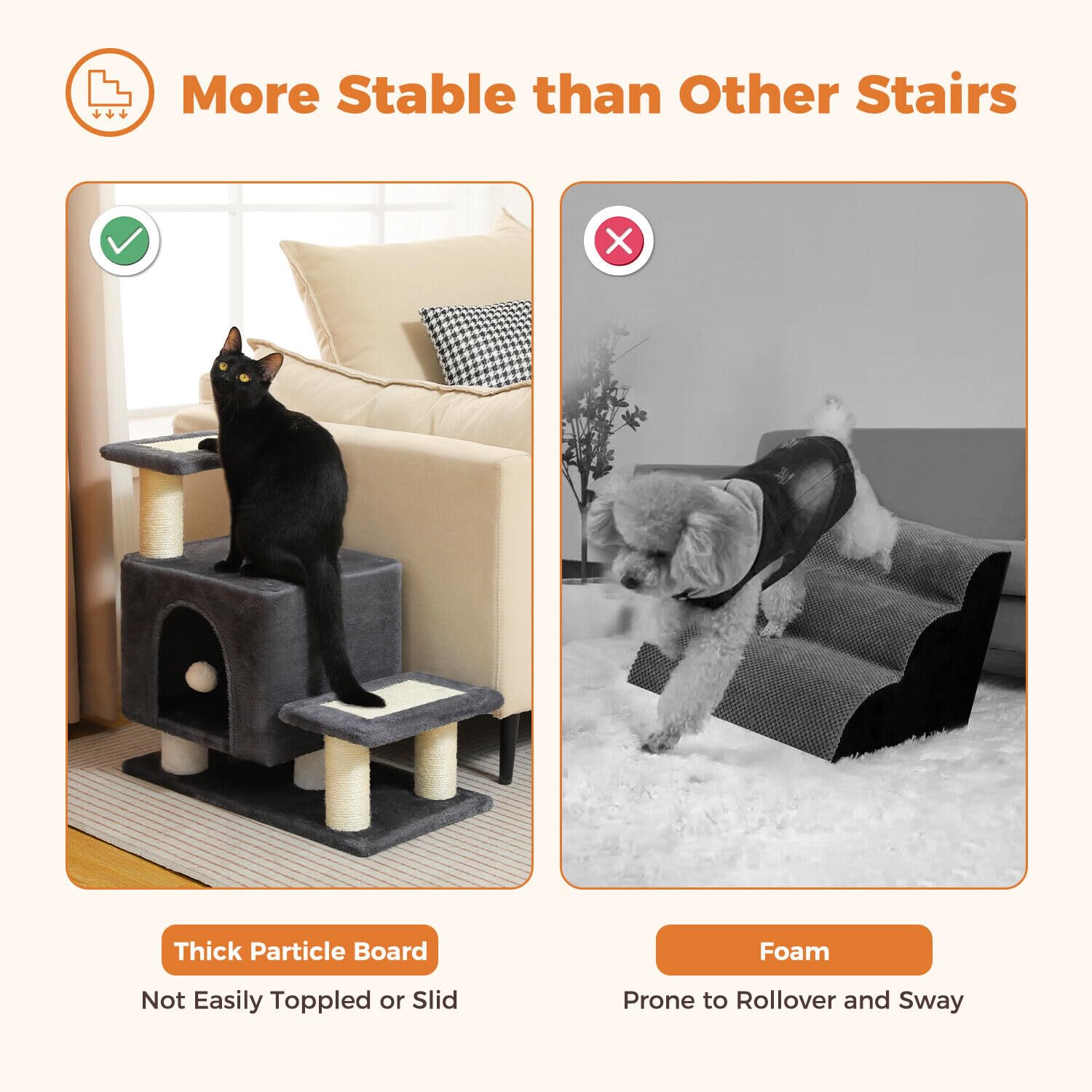 UYMI 3-in-1 easy assembly with labeled parts and included tools.